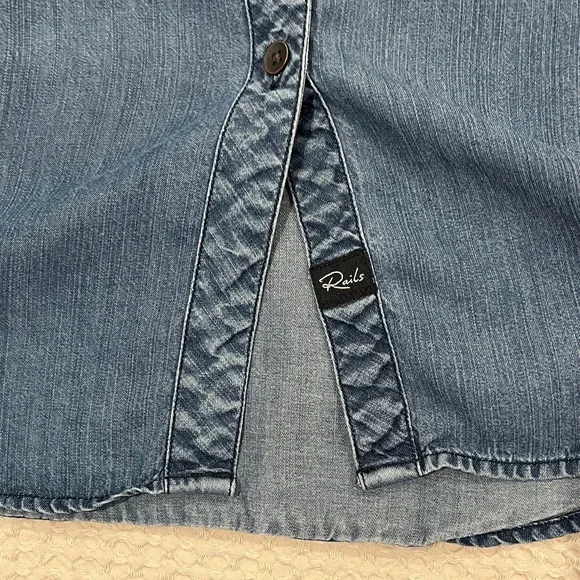 Rails Denim Blue Women's Shirt - Picture 3 of 6